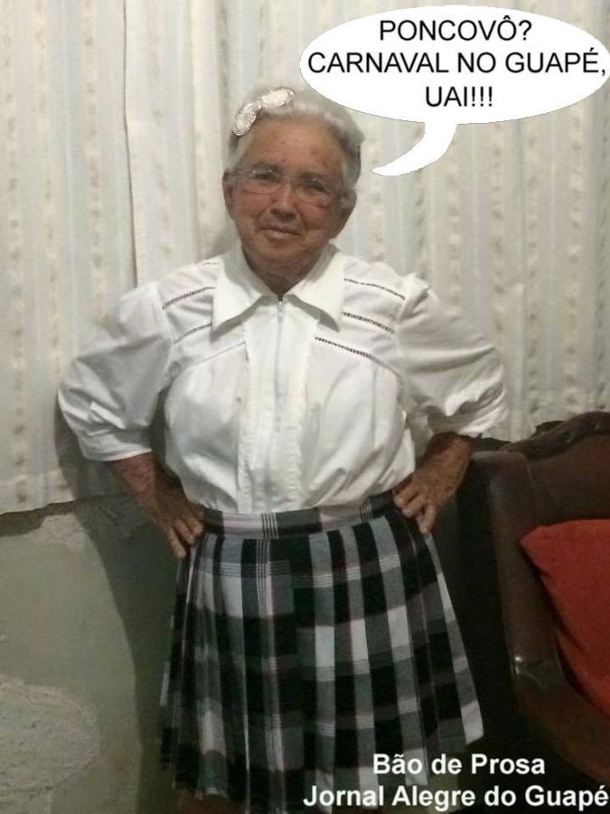 Ela já tá no clima.Terezinha Parula