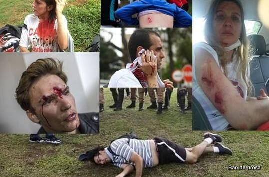 PROFESSORES ESPANCADOS NO PARANÁ.QUE A DOR SEJA DE TODOS OS PROFESSORE...
